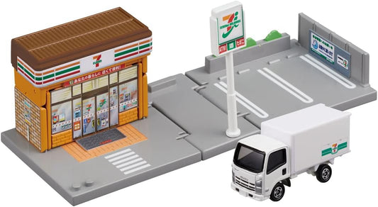 Takara Tomy Tomica Town Seven Eleven (Includes Tomica Set), Mini Car, Toy for Ages 3 and Up, Toy Safety Standards Passed ST Mark Certified, TOMICA