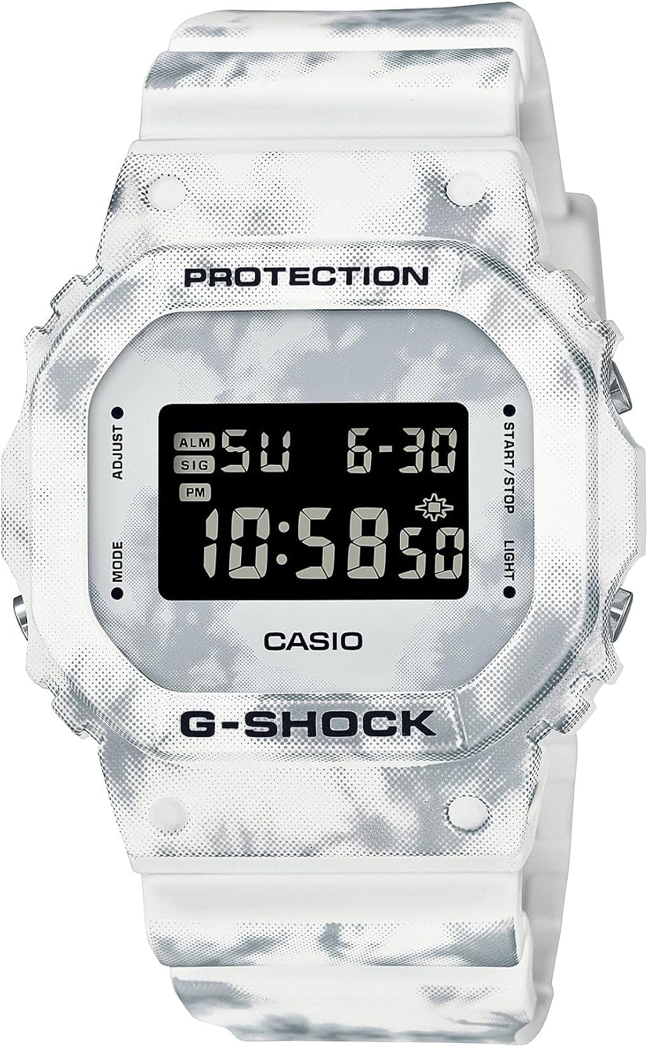 G-Shock DW5600GC-7 Grunge Snow Camo Watch Black/White, multicolor (black / white)