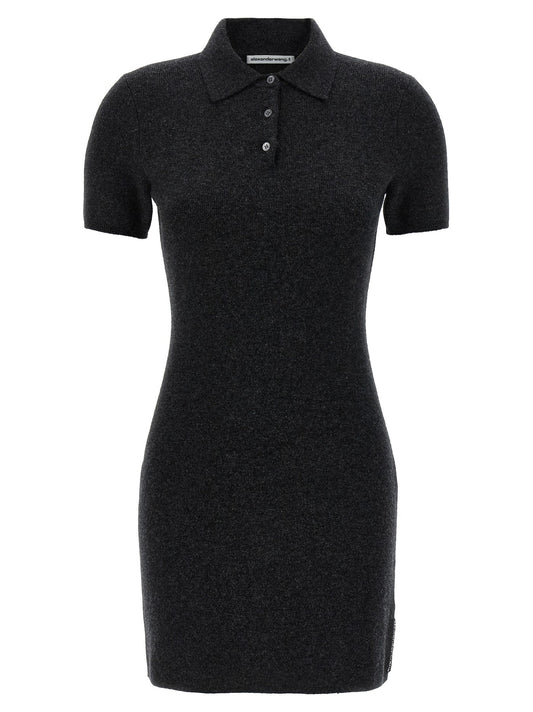T By Alexander Wang Tによるアレクサンダーワンポロドレス - Image 1
