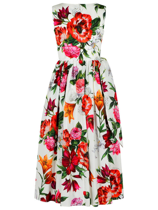 Dolce  Gabbana コットンポップリンのフラワープリントのドルチェ＆ガッバーナノースリーブドレス - Image 1