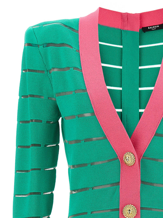 Balmain バルメインツートーンニットドレス - Image 1