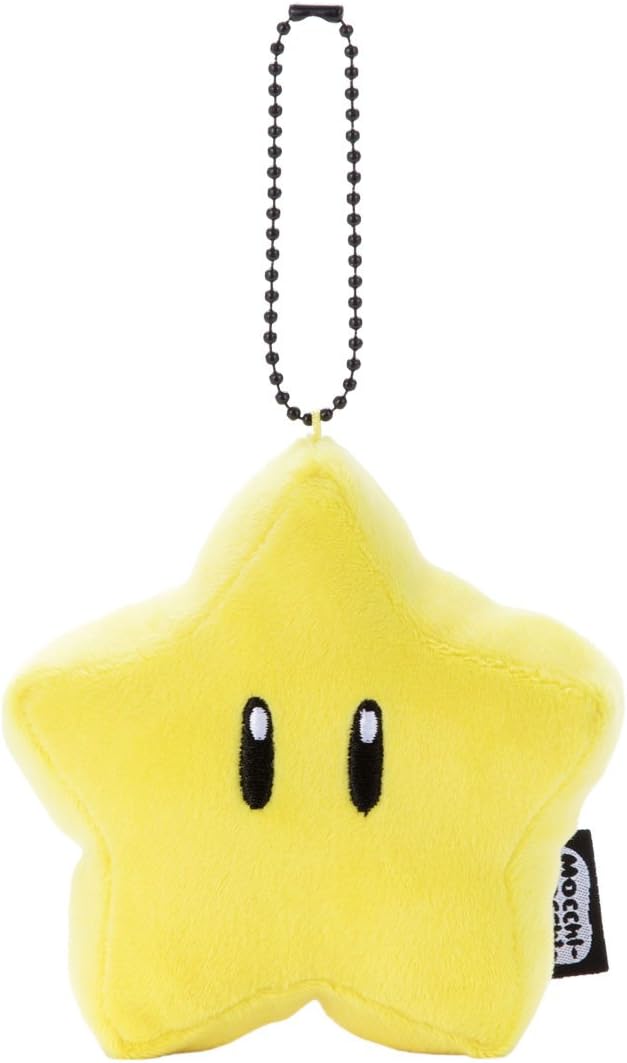 Mario Kart Mocchi-Mocchi-Game Style Ball Chain Mascot, Super Star, Height Approx. 3.1 inches (8 cm)