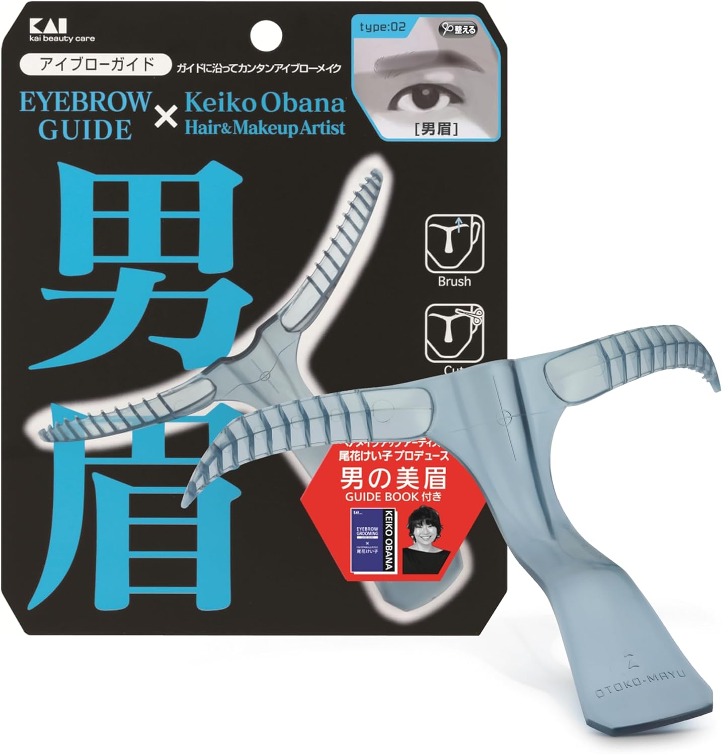 Kai Corporation Men's Eyebrow Guide Male Eyebrow 1pc (x1)