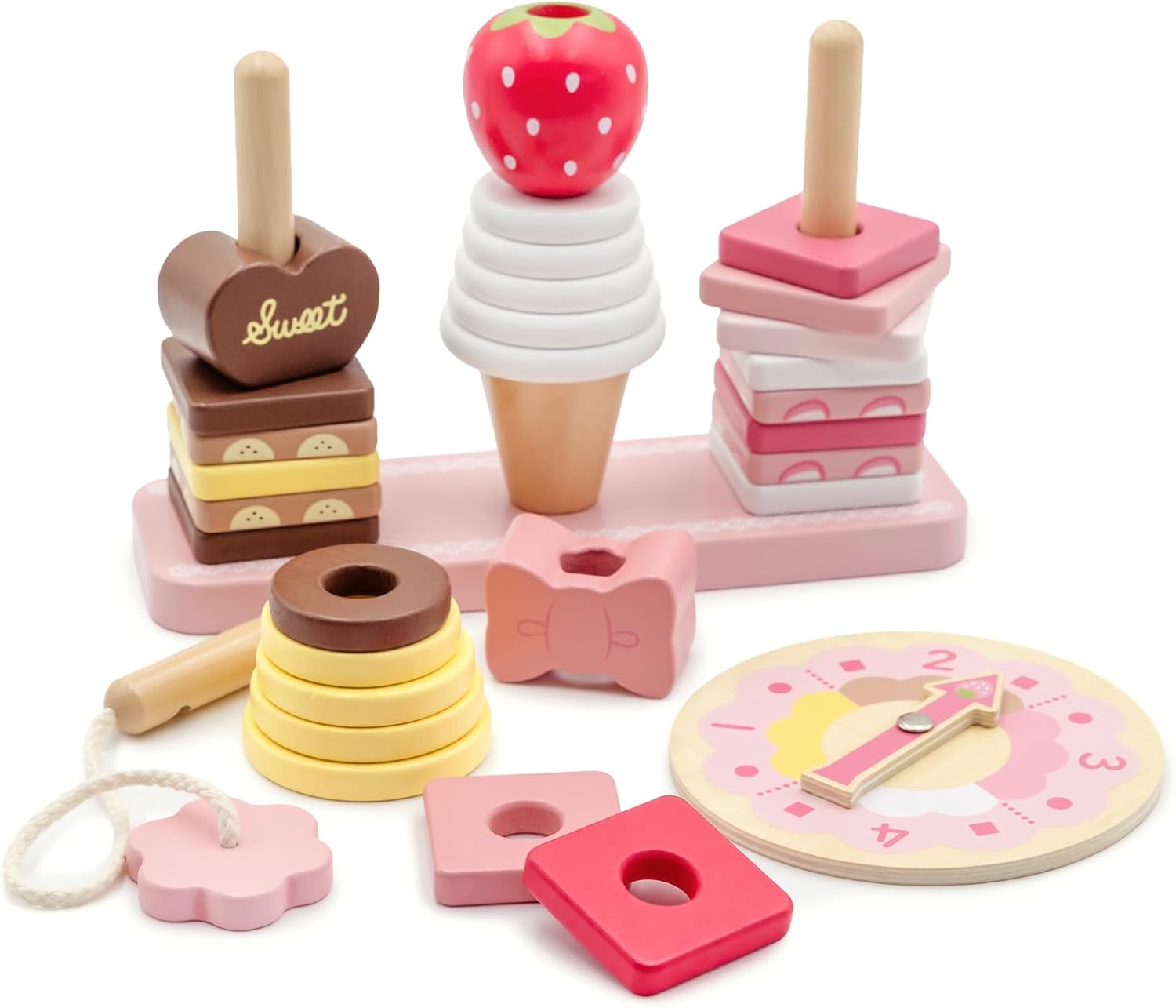 Wooden Toy Mother Garden Sweet Ring From 1.5 Years Old