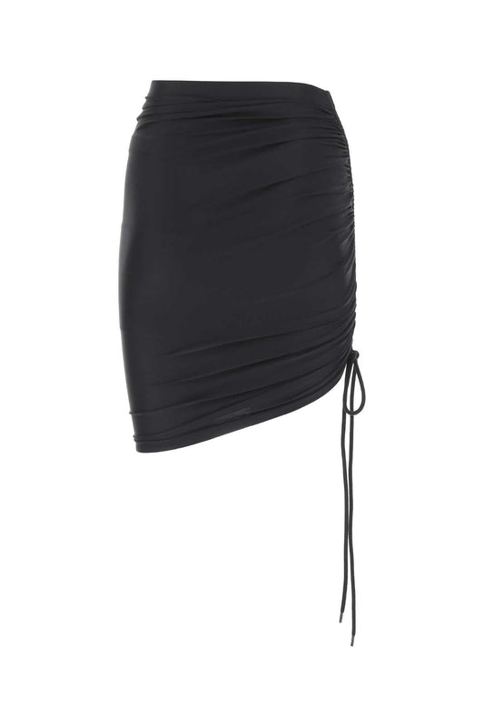 Balenciaga バレンシアガブラックストレッチナイロンスカート - Image 1