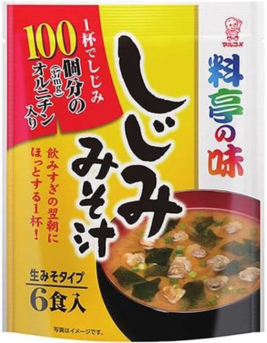 マルコメ, Economy Pack, restaurant taste, shijimi instant miso soup, 6 packs, also for heatstroke prevention and nutrition supplement