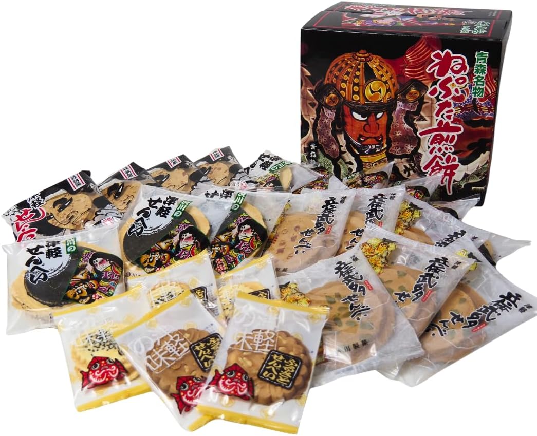 Shibukawa Neputa Rice Crackers, 40 Pieces Set, Tsugaru Senbei, Aomori Kuroishi