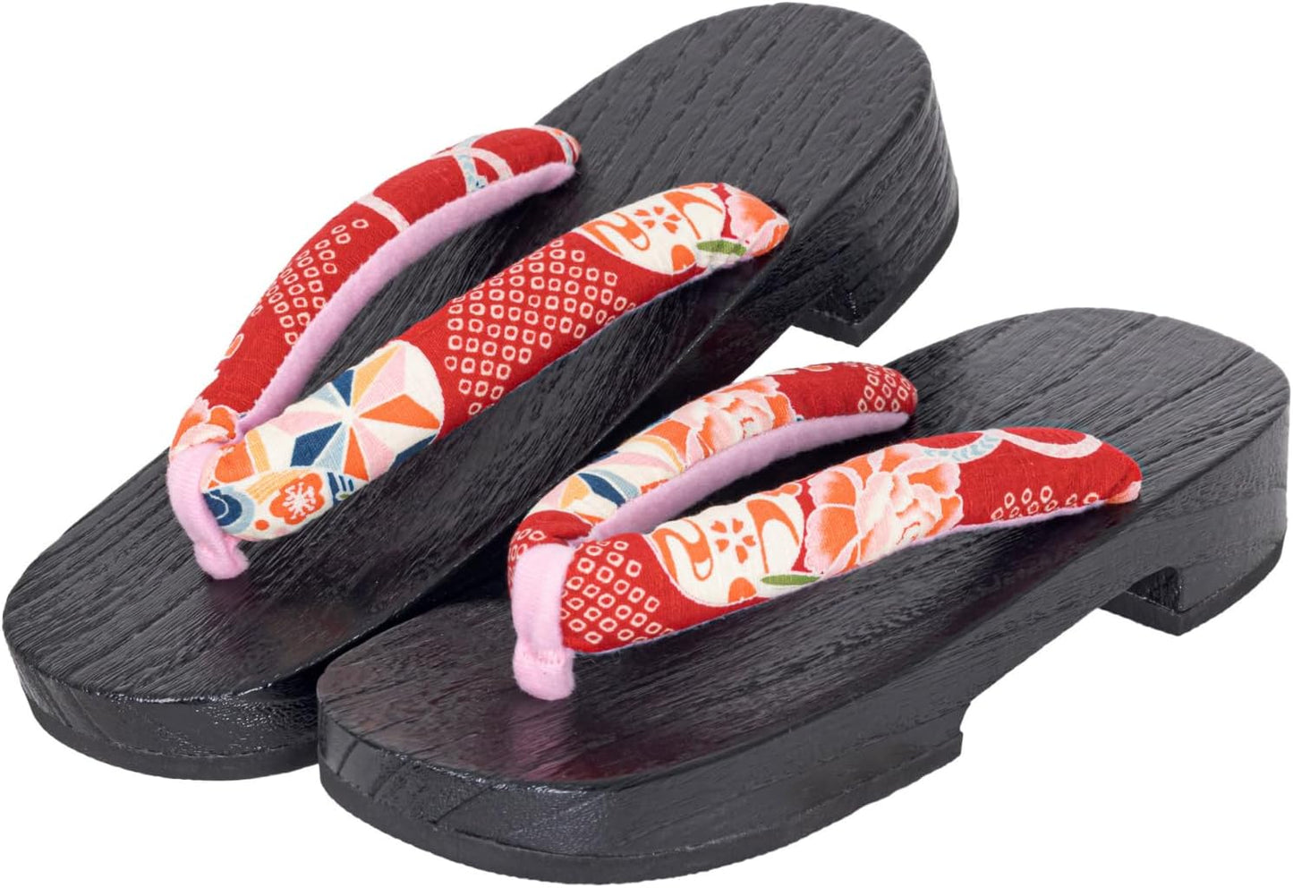 Kimono Living Clogs, Women's Cute (Natural Single Piece Paulownia Yukata Clogs), No Painting, 5 Colors to Choose from M/L