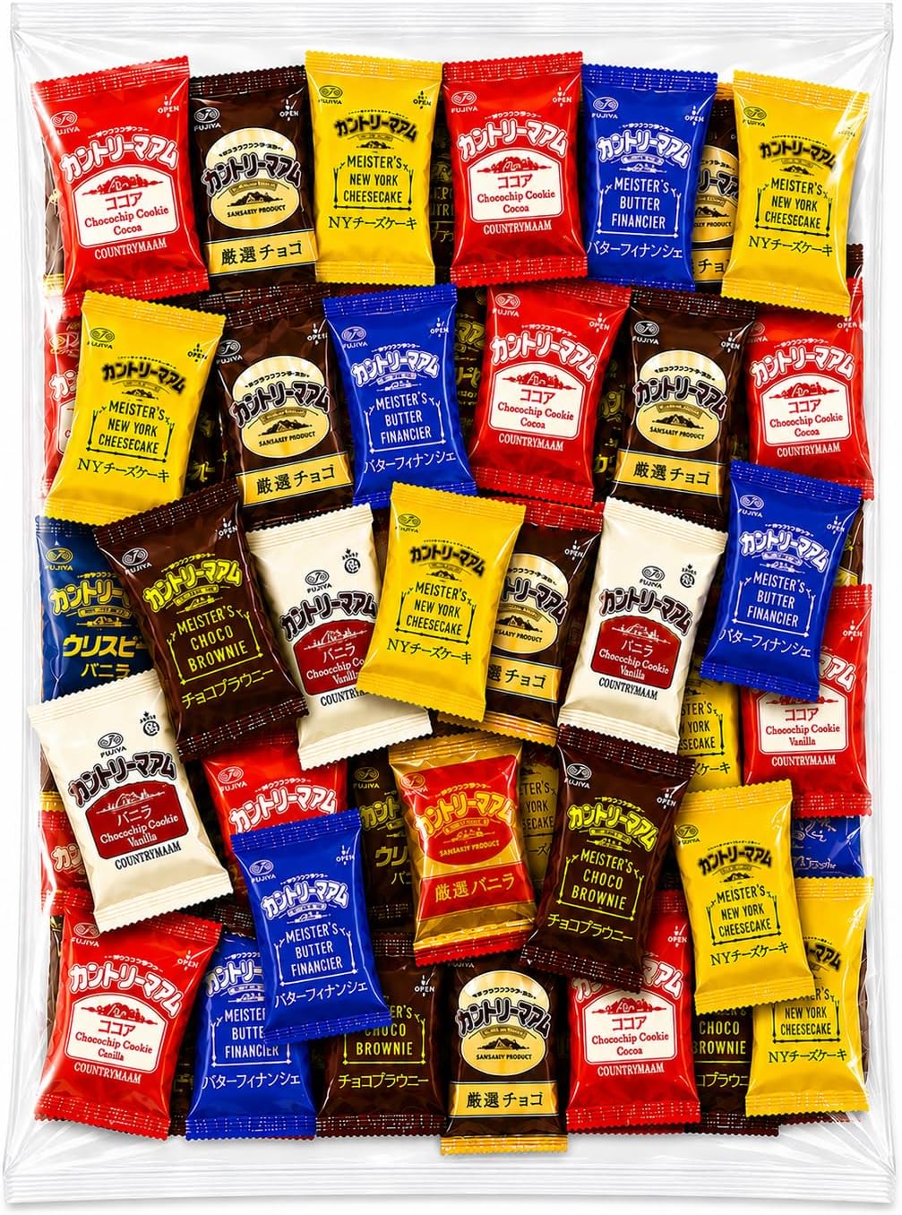 Country Mam Complete Flavor Set, 9 Types of 77 Bags (Vanilla, Cocoa, Crispy Vanilla, Crispy Chocolate, Carefully Selected Vanilla, Cheesecake, Chocolate Brownie, Butter Finanche), Beautifully Bagged