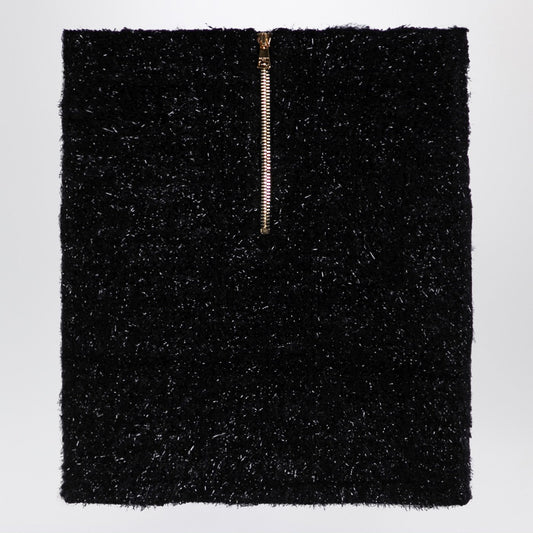 ボタン付きのBalmain Black Tweed Miniskirt - Image 1