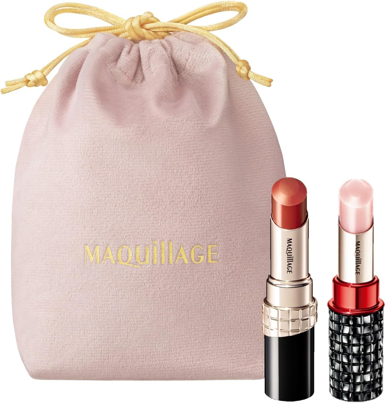Maciage OR301 Dramatic Essence Rouge Gift Set, Lazy Time Lipstick + Dramatic Lip Treatment EX, Lip Cream + Drawstring + Shopper, Birthday Gift, Gift Wrapped