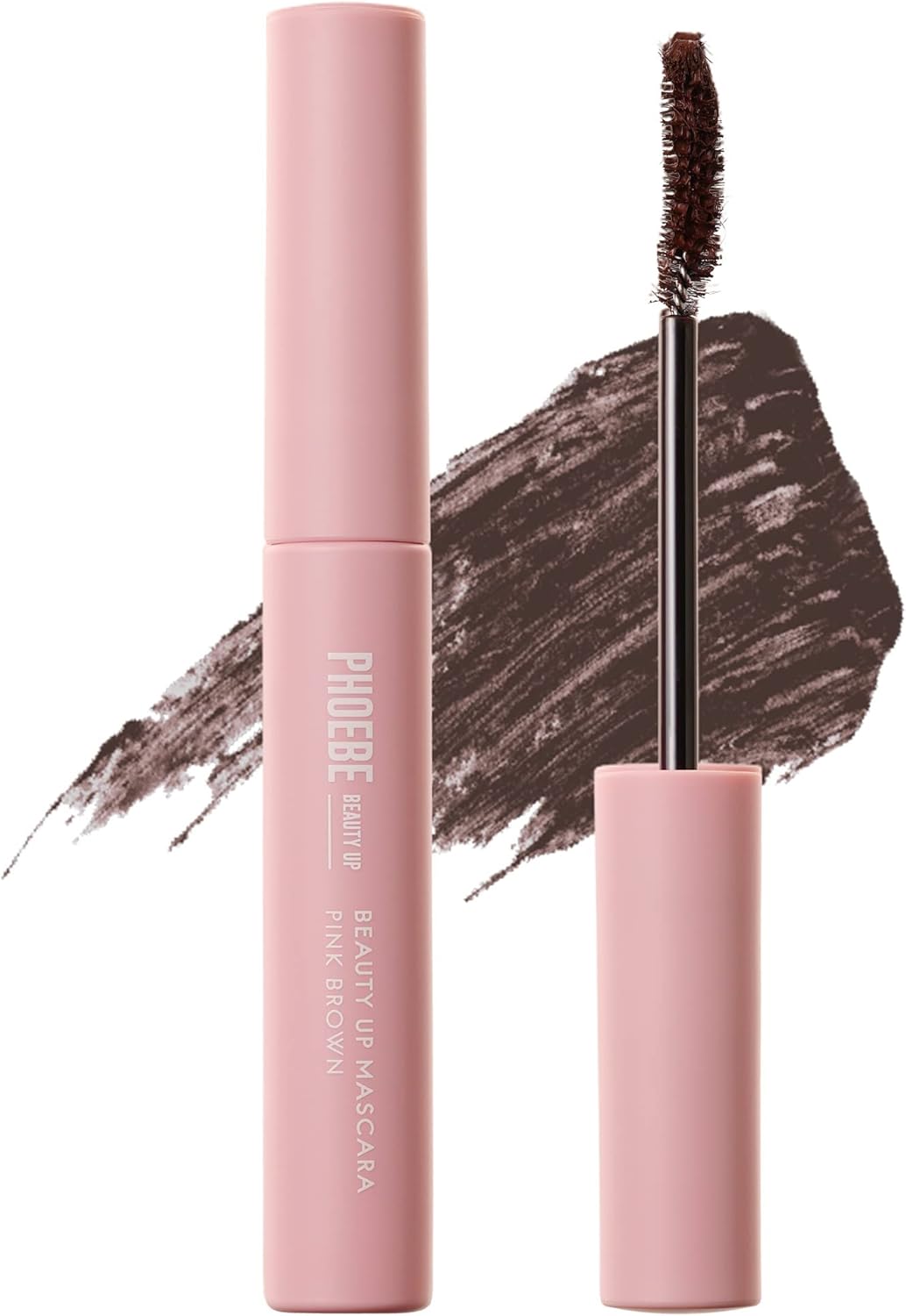 PHOEBE BEAUTY UP Beauty Up Mascara [Long & Curly Keep Serum Mascara] Pink Brown Single Item 0.2 oz (5 g)