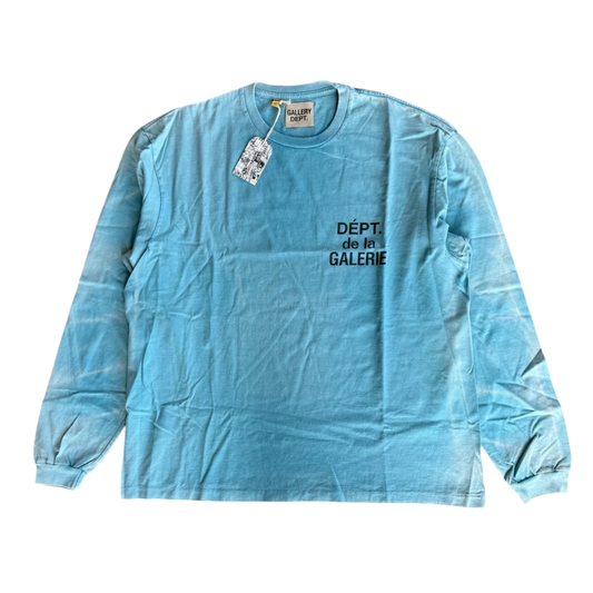 GALLERY DEPT 'BLUE/BLACK' FRENCH LOGO LONGSLEEVE TEE