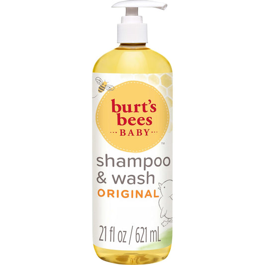 Burt's Bees Champú y lavado de bebés, jabón para bebés de lágrimas originales - 21 onzas (paquete de 1), el embalaje puede variar.