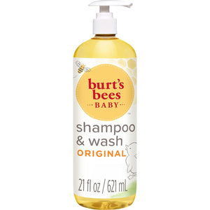 Burt's Bees Champú y lavado de bebés, jabón para bebés de lágrimas originales - 21 onzas (paquete de 1), el embalaje puede variar.