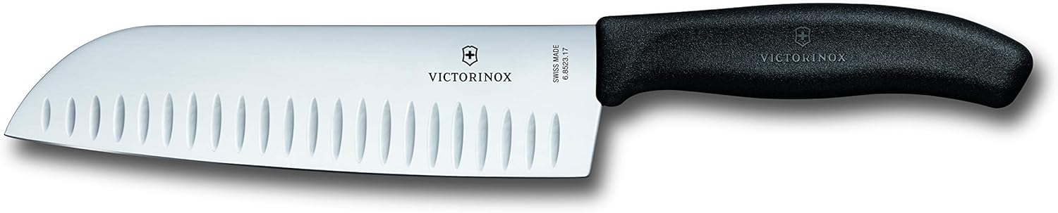 Victorinox 6.8523.17-X1 Swiss Classic Tri-Cut Knife, Dishwasher Safe, Multi-Purpose, 17cm, Black, Ergonomically Designed, Lightweight and Easy to Handle