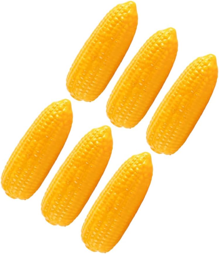 TOYMYTOY Vegetable Model Corn Food Sample Vegetable Decoration Vegetable Object Figurine Samples Toy Props DIY Decoration Model Set of 6