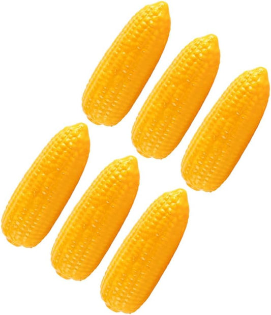 TOYMYTOY Vegetable Model Corn Food Sample Vegetable Decoration Vegetable Object Figurine Samples Toy Props DIY Decoration Model Set of 6