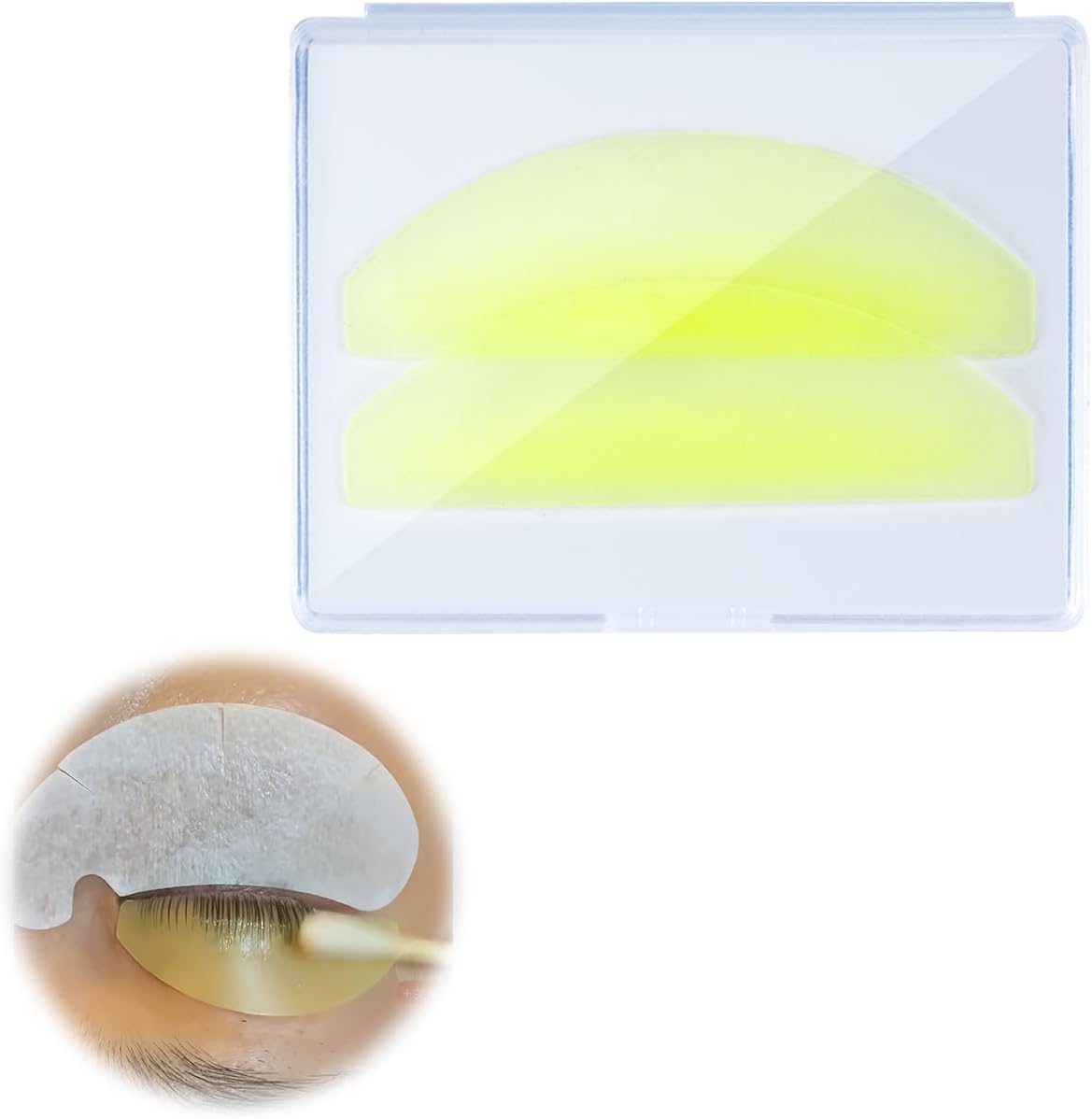 PAVIKE 1 Pair Eyelash Lift Silicone Pads Set Eyelash Perm Silicone Pads Eyelash Lift Shield Reusable Best Eyelash Lifting Pads (Color)
