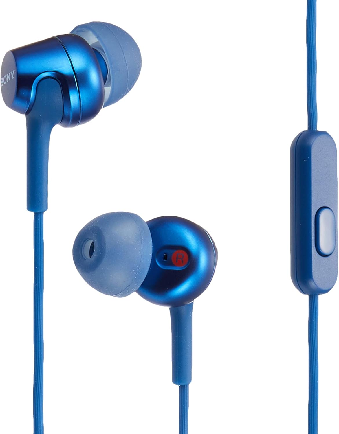 ソニー(SONY) イヤホン MDR-EX255AP : カナル型 リモコン・マイク付き ブルー MDR-EX255AP L