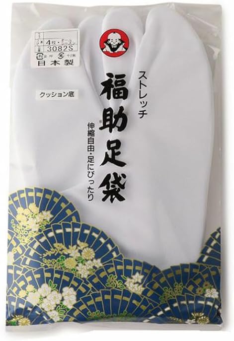 Fukusuke 3082J000 Fukusuke Tabi Socks, Stretch Socks, 4 Pieces, Made in Japan, Set of 1, Kimono, Kimono, Japanese Clothing