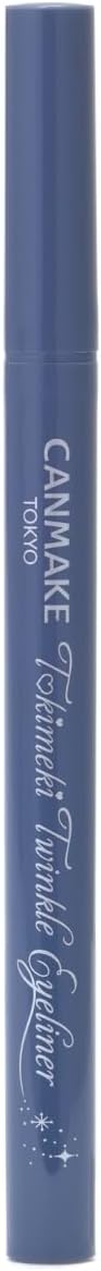 Canmake Tokimeki Twinkle Eyeliner 02 Star Dew Liquid Eyeliner Fine Pearl Felt Pen Navy