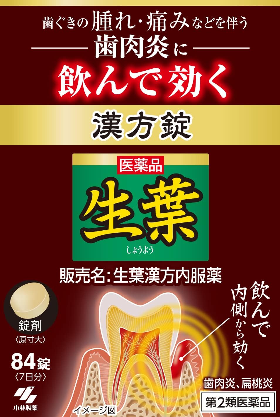 【第2類医薬品】生葉漢方内服錠 84錠