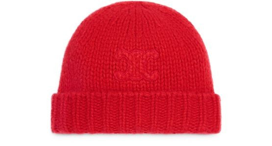 CELINE Triomphe beanie in cashmere and silk - Image 1