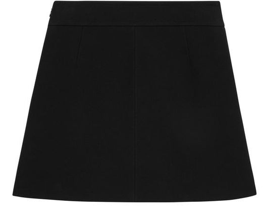 CELINE Trapeze mini skirt in gauffered double wool - Image 1