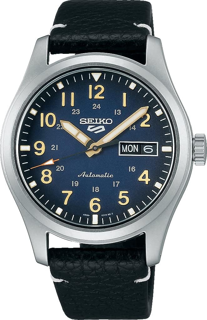 Seiko 5 Sports SRPG39K1 Automatic Mechanical Limited Distribution Model Wristwatch, Men's, Black Leather