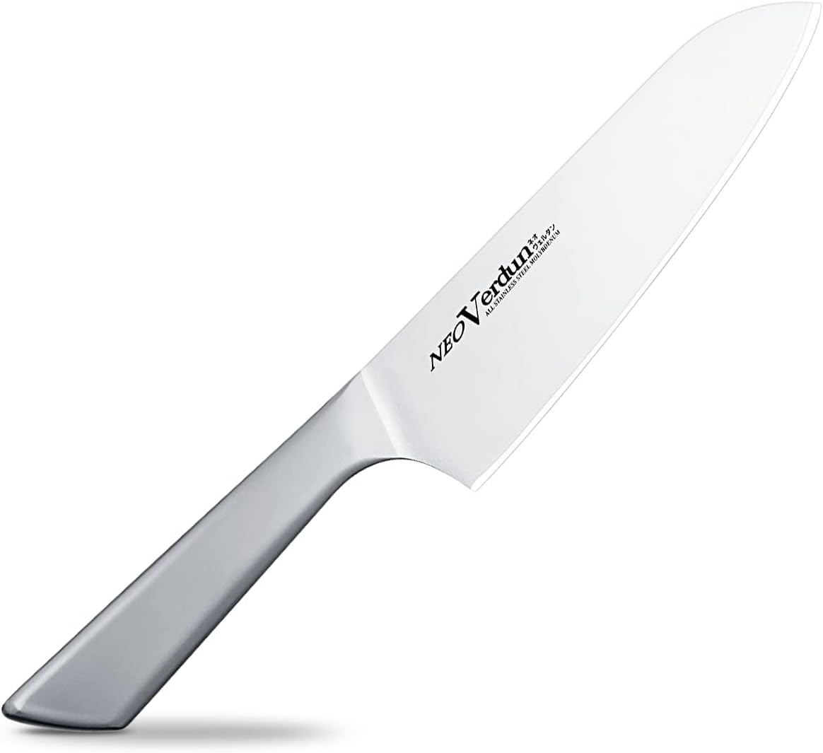 Shimomura Industrial Neo Verdun NVD-01 Santoku Knife, 6.5 Inches (165 mm), Molybdenum Vanadium Steel, Dishwasher Safe, Made in Tsubame-Sanjo, Niigata, Japan