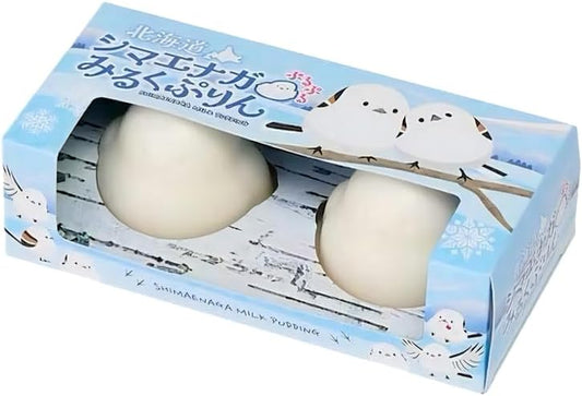 Shimaenaga Purpurpurumiruku Pudding, Set of 2, Hokkaido Exclusive, Bird Motif Dessert Gift, Custom Order, Cute Sweets