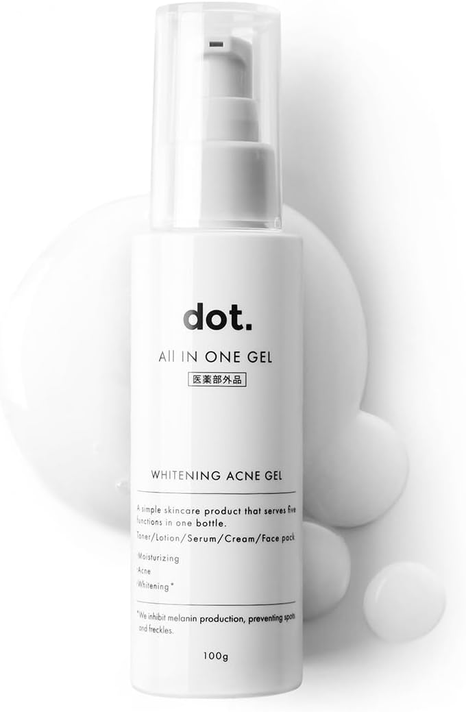 dot All-in-One Gel Lotion, Skin Care, Men's, Women's, Dry Skin, Moisturizing, Milky Lotion, Beauty Essence, Sensitive Skin, Stains Wrinkles, Freckles, Acne, Unscented, Medicated, Quasi-Drug, 3.5 oz