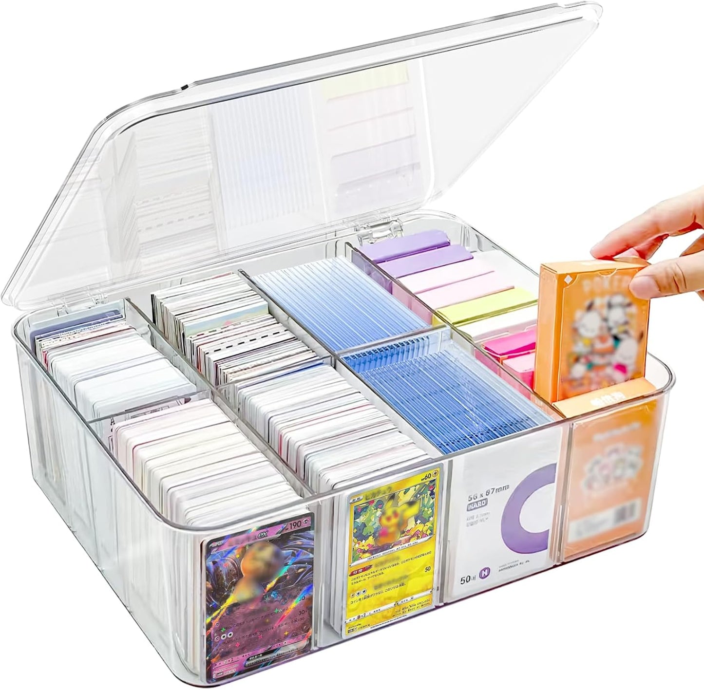 Mirasizuku Card Case, Trading Card, Large Capacity, Pokemon Card Case, Approx. 2,800+ Trading Card Storage/112 Loader PSA Storage Case, Horizontal Slot, Vertical Port, Storage Box, Trading Card,