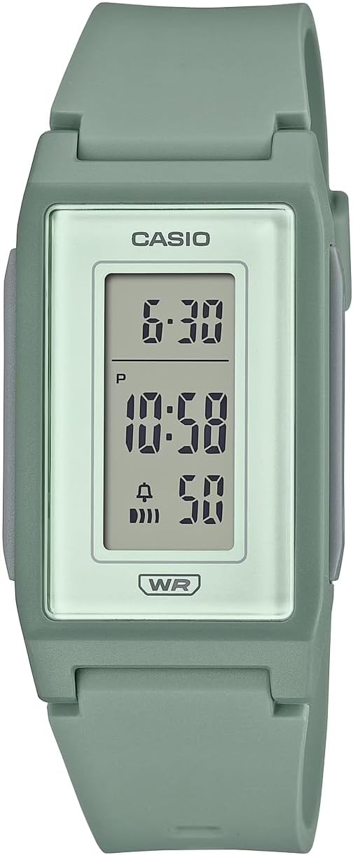 Casio Pop Digital Wristwatch, Biomass Plastic, LF-10 Series, Women's, Overseas Model, Matte Graish Green LF-10WH-3, pop