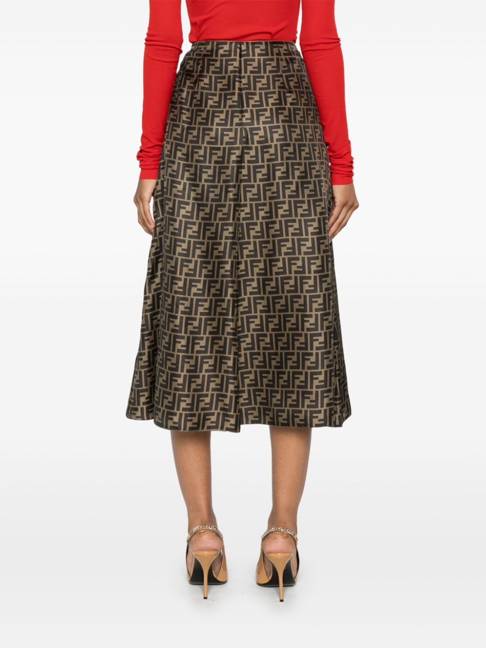Fendi フェンディFFシルクミディスカート - Image 1