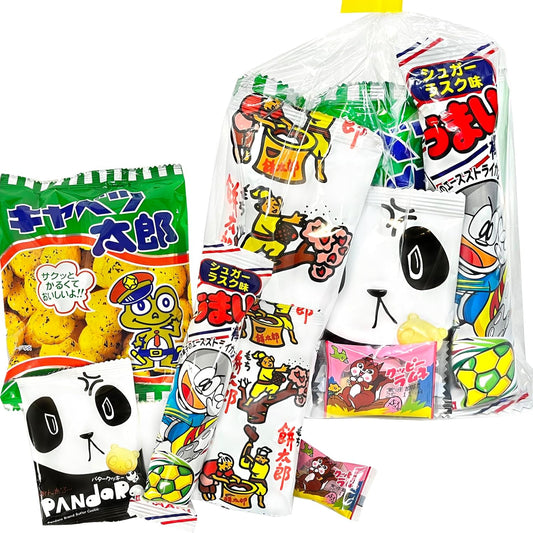 Y100 Dagashi Assorted Set (Bagging, Small Divisions, Dagashes, Promotional Products, Events, Presents, Gifts, Individual Packaging), Yukkun's Sweets Warehouse (100 Bags)