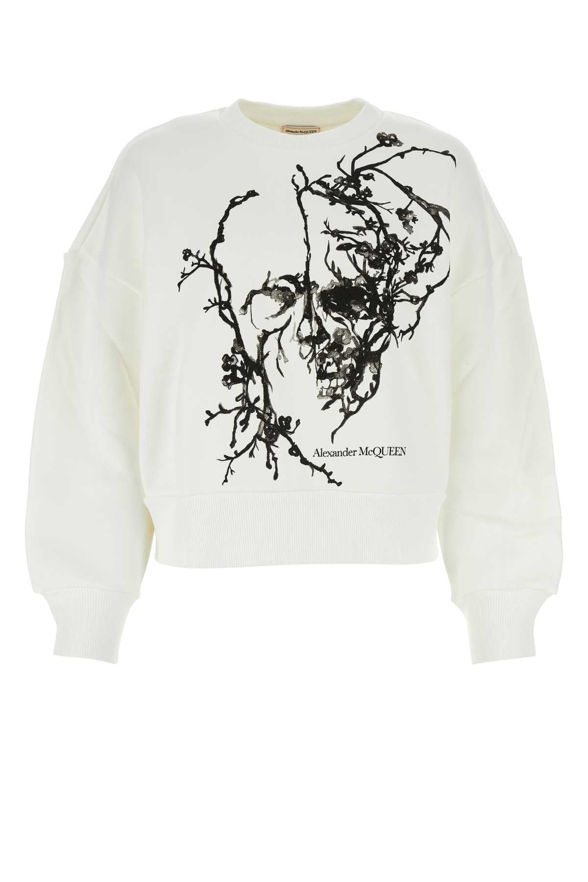 Alexander Mcqueen アレクサンダーマックイーンホワイトコットンスウェットシャツ - Image 1