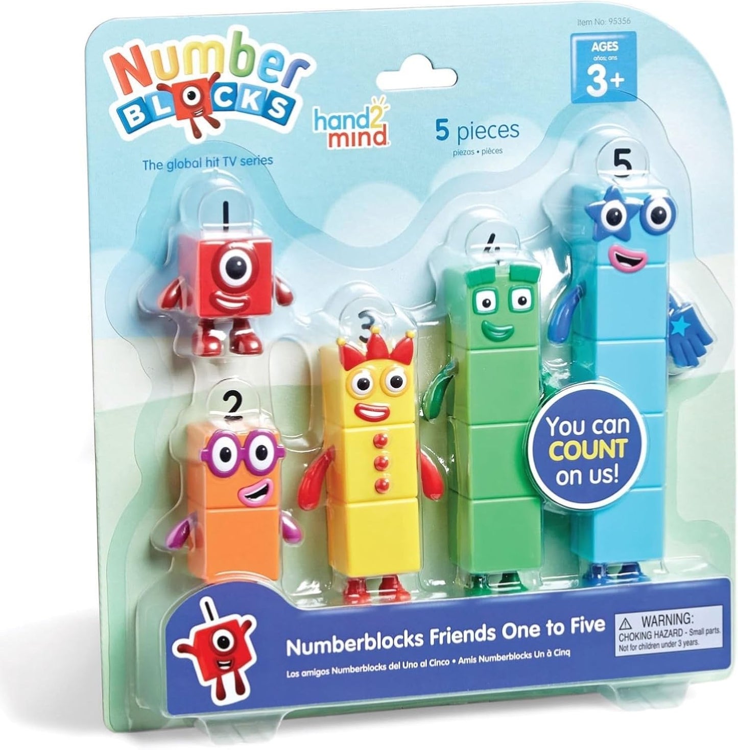 Numberblocks Friends One to Five Number Blocks Character Figure, Pack of 5, Authentic 95356