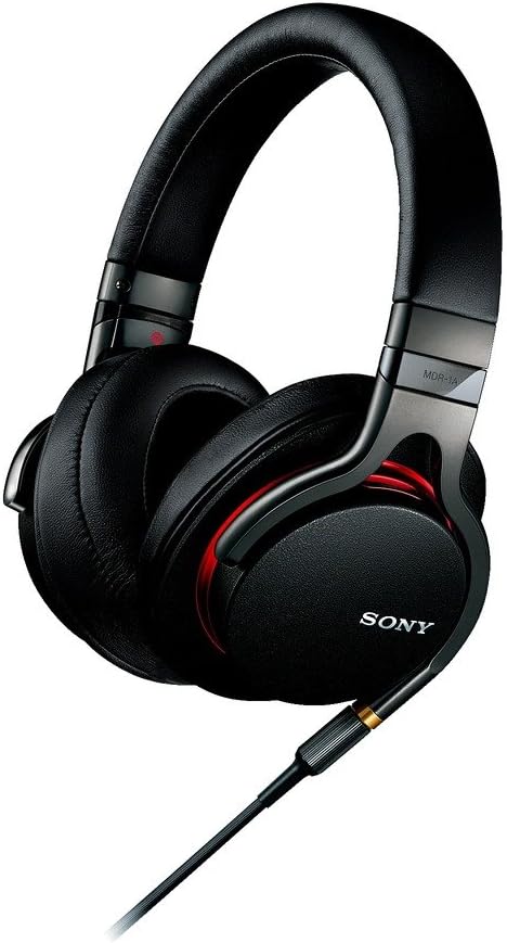 Sony SONY Headphones MDR-1A: Hi-Res Compatible, Closed-Type, Foldable, Detachable Cable/Balanced Connection Compatible, Remote Control and Microphone Included, Black MDR-1A B