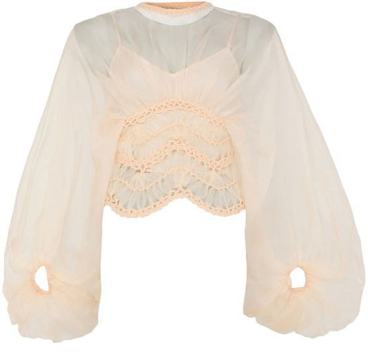 ZIMMERMANN Illuminate macrame bodice blouse - Image 1