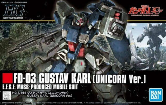 HGUC Mobile Suit Gundam UC Gustav Carl (Unicorn Ver.) 1/144 Scale Color-Coded Plastic Model
