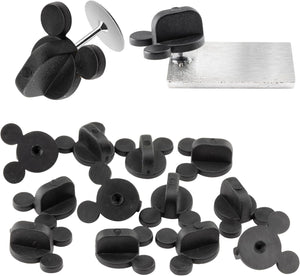 SCS Direct Orejas de ratón de goma de PVC (12 piezas) compatibles con Mickey Mouse, Disney, mantén tus pines favoritos seguros a tu ropa, guardianes y pinback