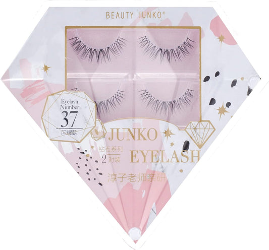 Diamond Series No.37 False Eyelashes, Natural, Center Volume Up, Supernatural, Handmade, Shining Type