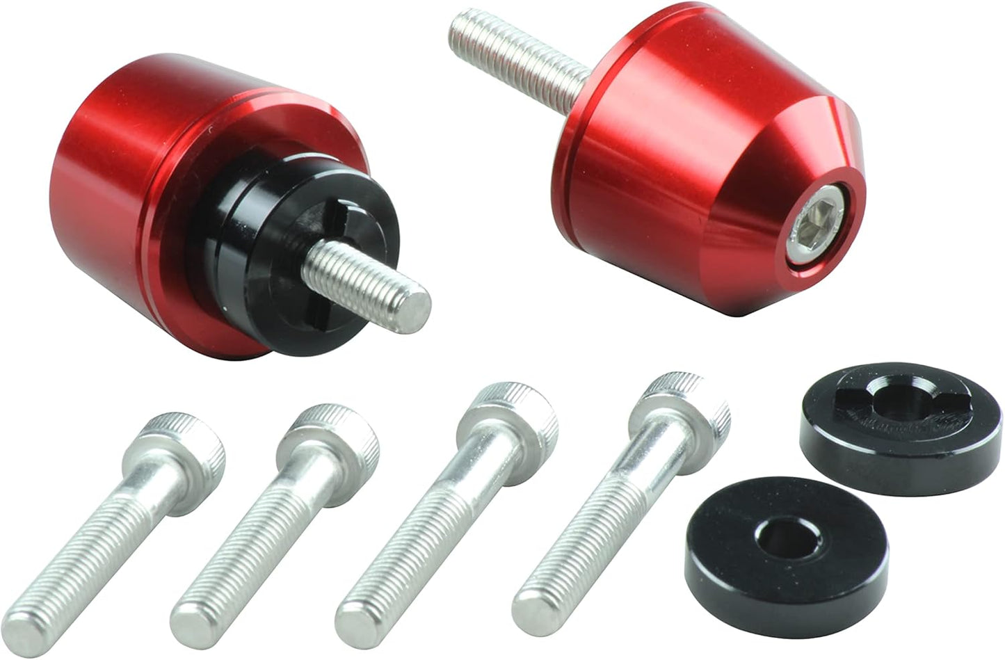 POSH Motorcycle Supplies Handlebar End Solid Bar End Honda/Suzuki Genuine Handle M6 Type (Outer Diameter 1.1 inches (29.mm) CB1300SF/SB | CT125 Hunter Cub Red 031176-02-10 Bar End Cap