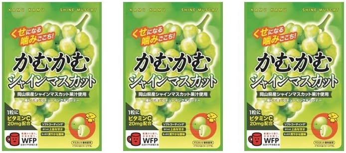 【リフレッシュ】かむかむレモン/かむかむシャインマスカット アソートセット チューイングキャンディ (【お試し】シャインマスカット3袋)