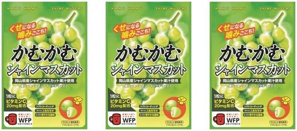 【リフレッシュ】かむかむレモン/かむかむシャインマスカット アソートセット チューイングキャンディ (【お試し】シャインマスカット3袋)