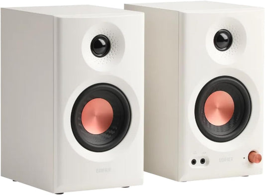 Edifier MR3 Bookshelf Speaker, Bluetooth 5.4, High Resolution 36W, Monitor Speaker, Room Compensation, TRS Balance/RCA/AUX Input, 3.5mm/Headphone Jack Output, 52Hz-40kHz, For Studio/Composing/Music