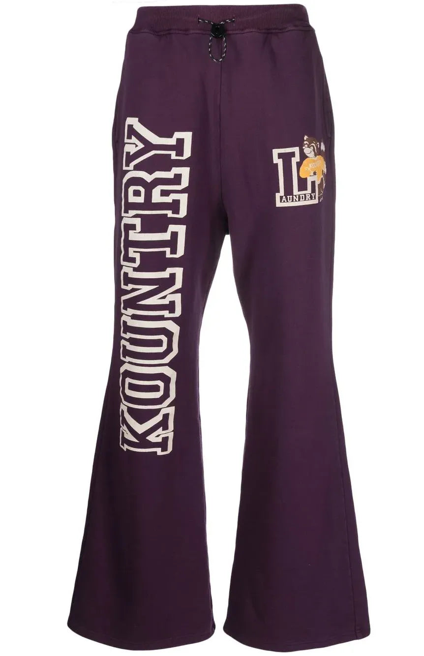 KAPITAL 'FLEECE' FLARE PURPLE SWEATS