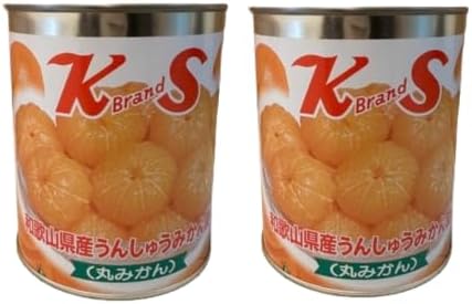 Wakayama Prefecture Unshu Mandarin Orange Canned Round Orange 2 Cans